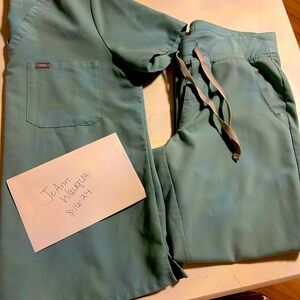 Figs scrub set sea foam